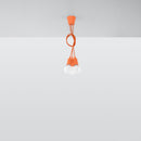 Minimalist orange pendant light 3 lamps – Orfeya model