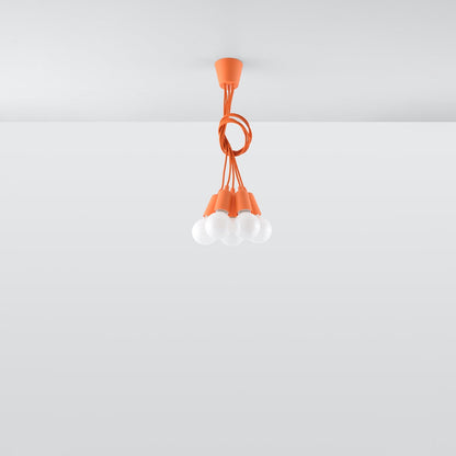Minimalist Orange Cable Pendant Light – Solenya