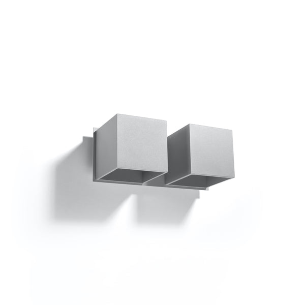 Minimalist gray double-beam wall light – Orphéon
