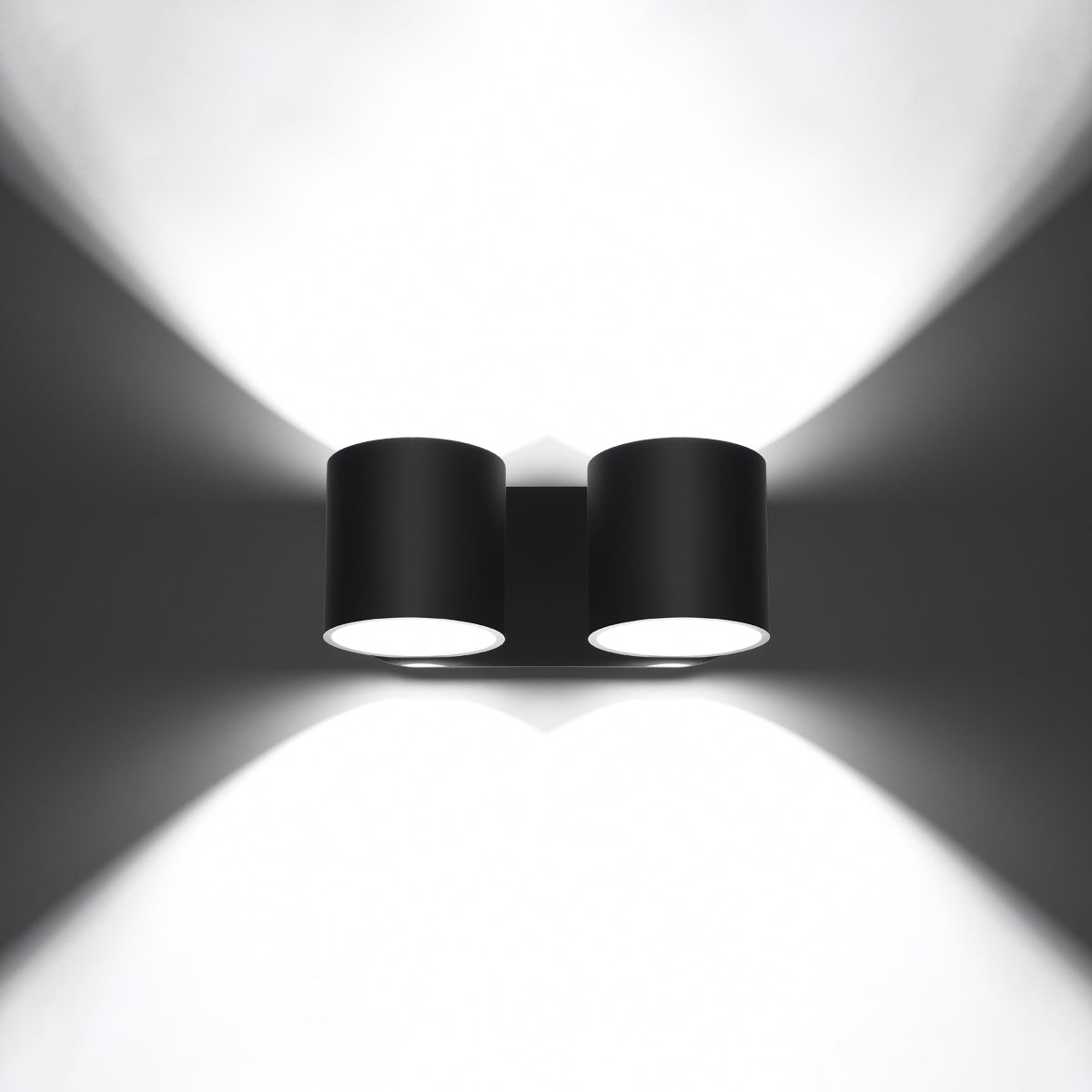 Modern black cylindrical wall light – Nobilis model