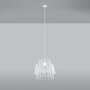 Industrielle Hängelampe aus weißem Metalldraht – Modell Arcanis