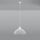 Industrial white steel living room pendant light – Zyralis model