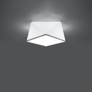 Moderner weißer geometrischer Deckenleuchter für Wohnzimmer – Modell Hexandor