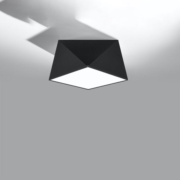 Moderner schwarzer geometrischer Deckenleuchter Wohnzimmer – Modell Noxaris