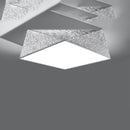 Modern geometric silver ceiling light for living room – Arcanis model