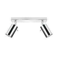 Plafonnier chrome moderne orientable salon – Modèle Aethron