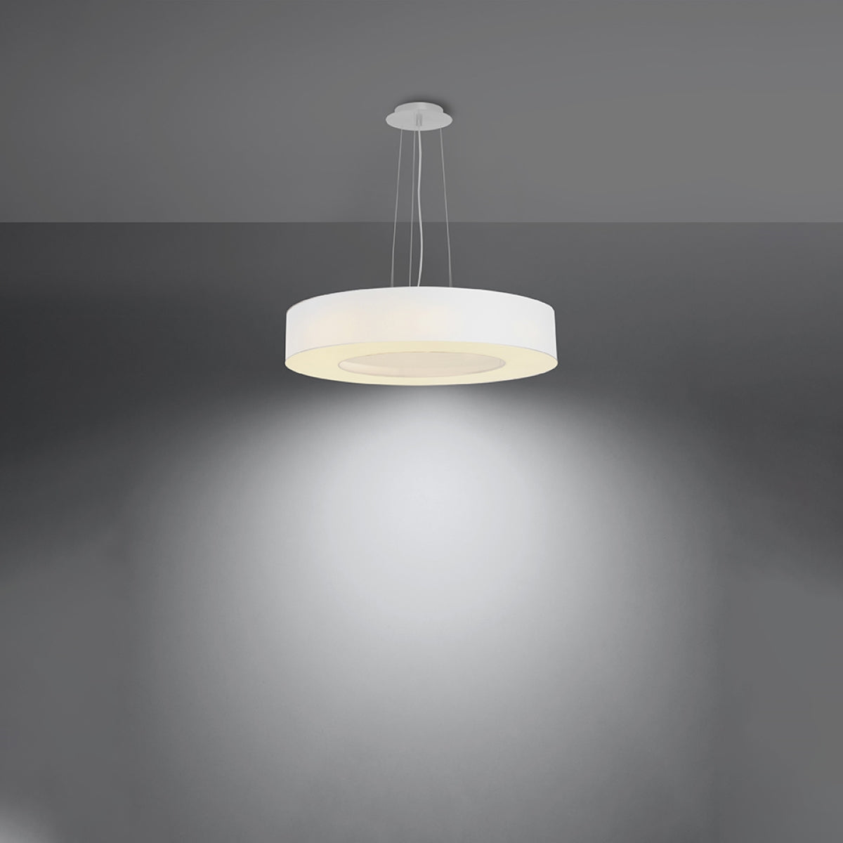 Minimalistische witte plafondlamp voor woonkamer – model Elensia