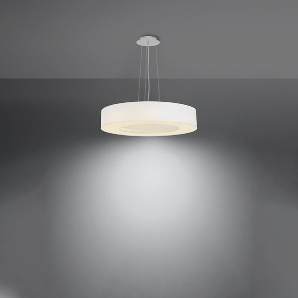 Minimalistische witte plafondlamp voor woonkamer – model Elensia