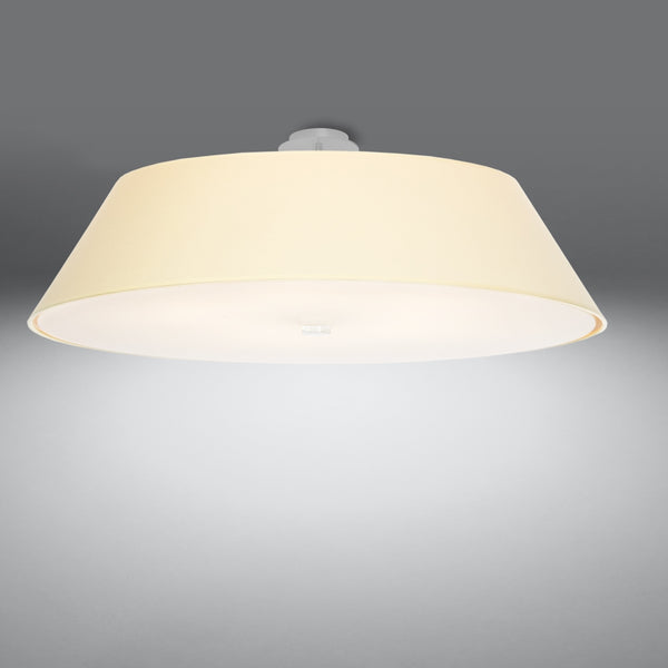Minimalist white fabric ceiling light living room – model Asterion