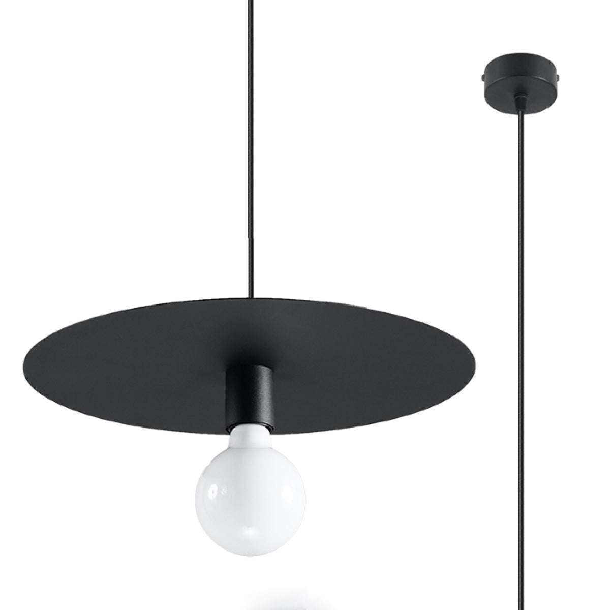 Hanglamp design staal zwart woonkamer – Modèle Neravon
