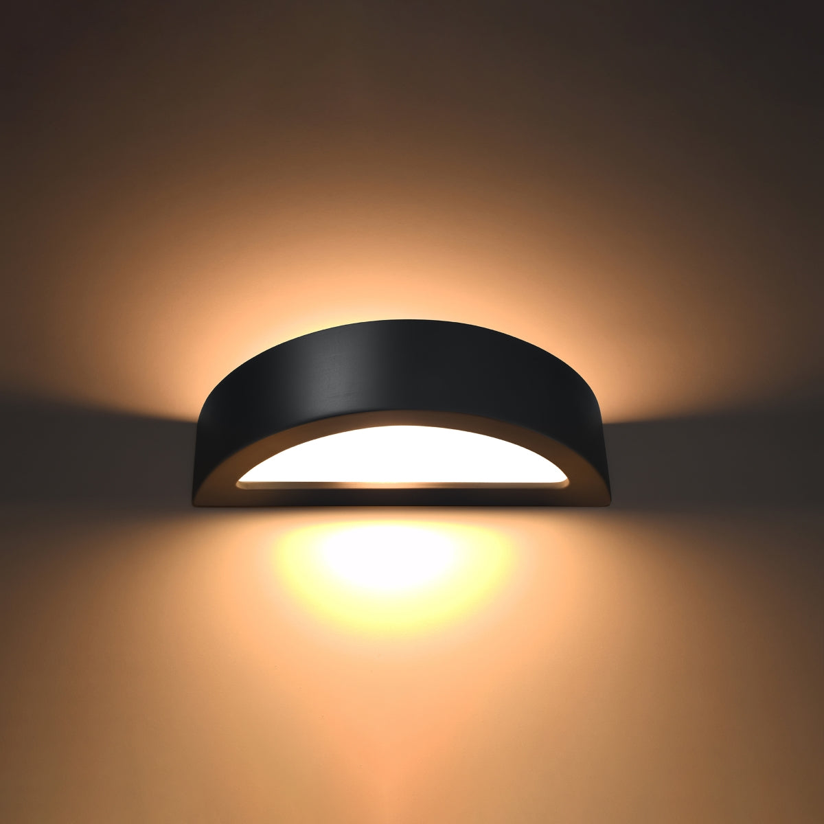 Modern black ceramic wall light – Neréa model