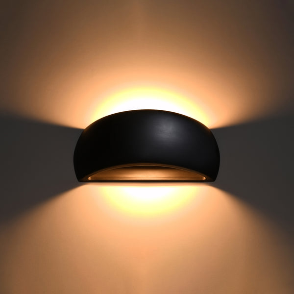 Modern black ceramic wall light – Neravos model