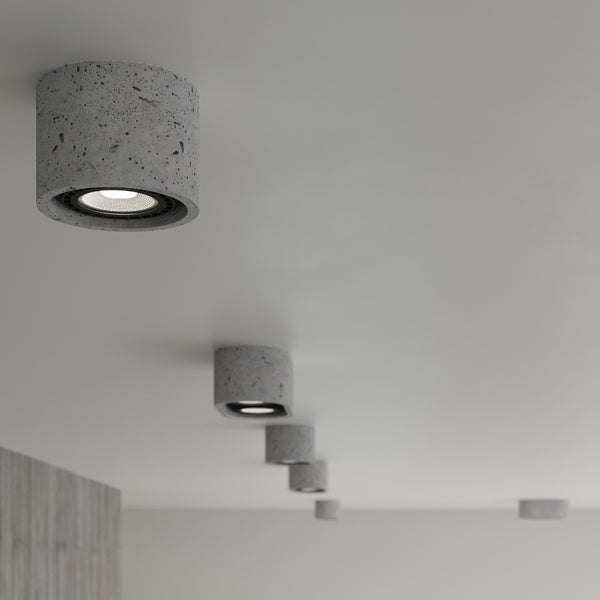 Minimalist gray concrete ceiling light living room – Orsyn model