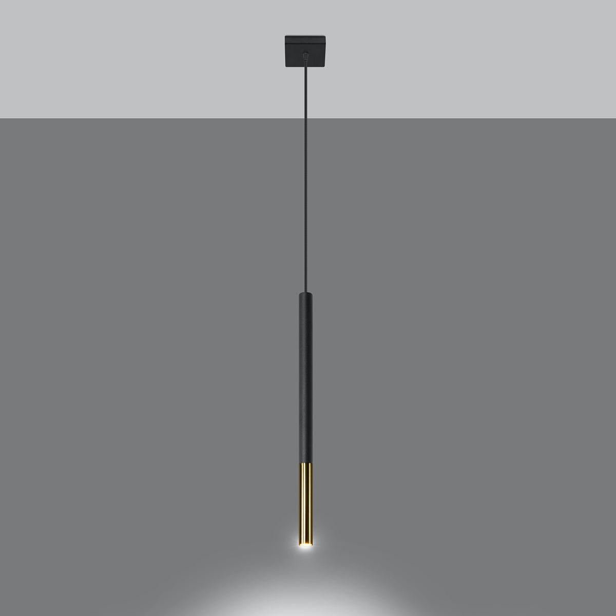 Modern black and gold suspension tube – Asterionis model