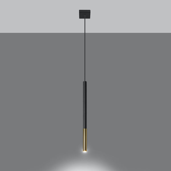 Modern black and gold suspension tube – Asterionis model