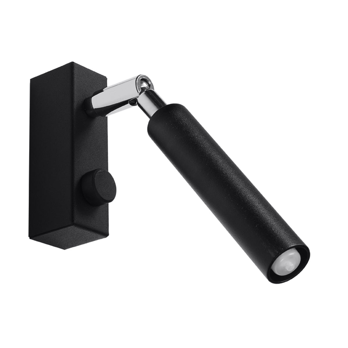 Applique murale tube noir orientable moderne – Norythra