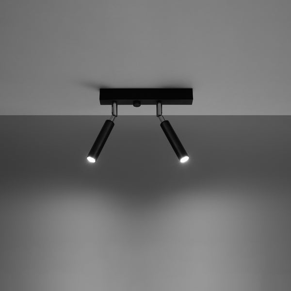 Ceiling light black modern adjustable spot - Model Noxeris