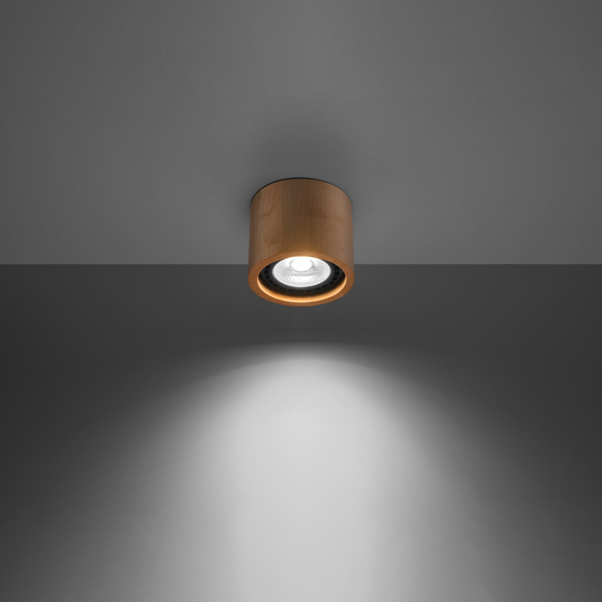 Minimalist natural wood ceiling light – Norvial model