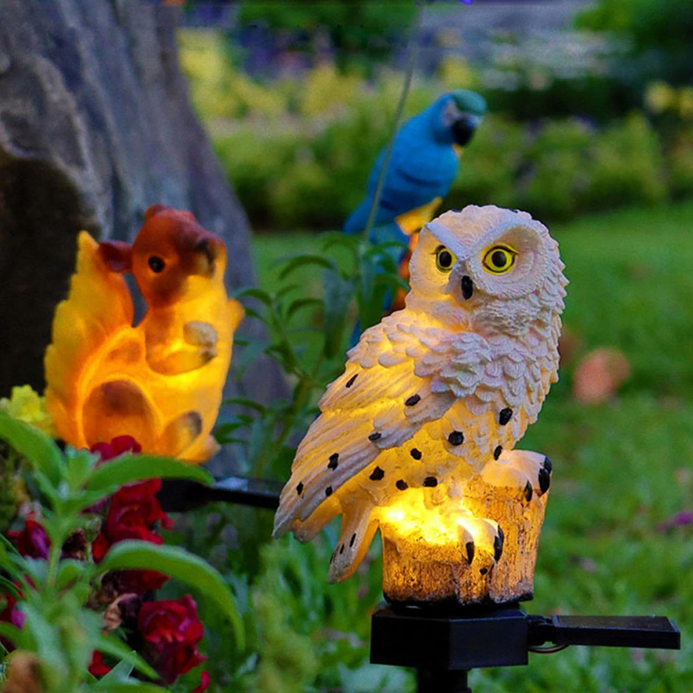 Lampe Solaire Extérieure en Forme de Hibou – Owlenza