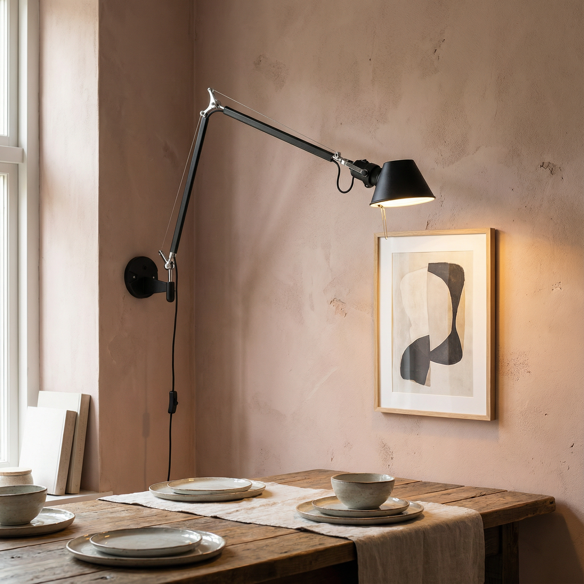 Verstelbare zwarte aluminium wandlamp – Sveltiö