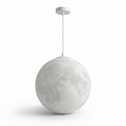 Suspension LED moderne en métal blanc – Moonéclat