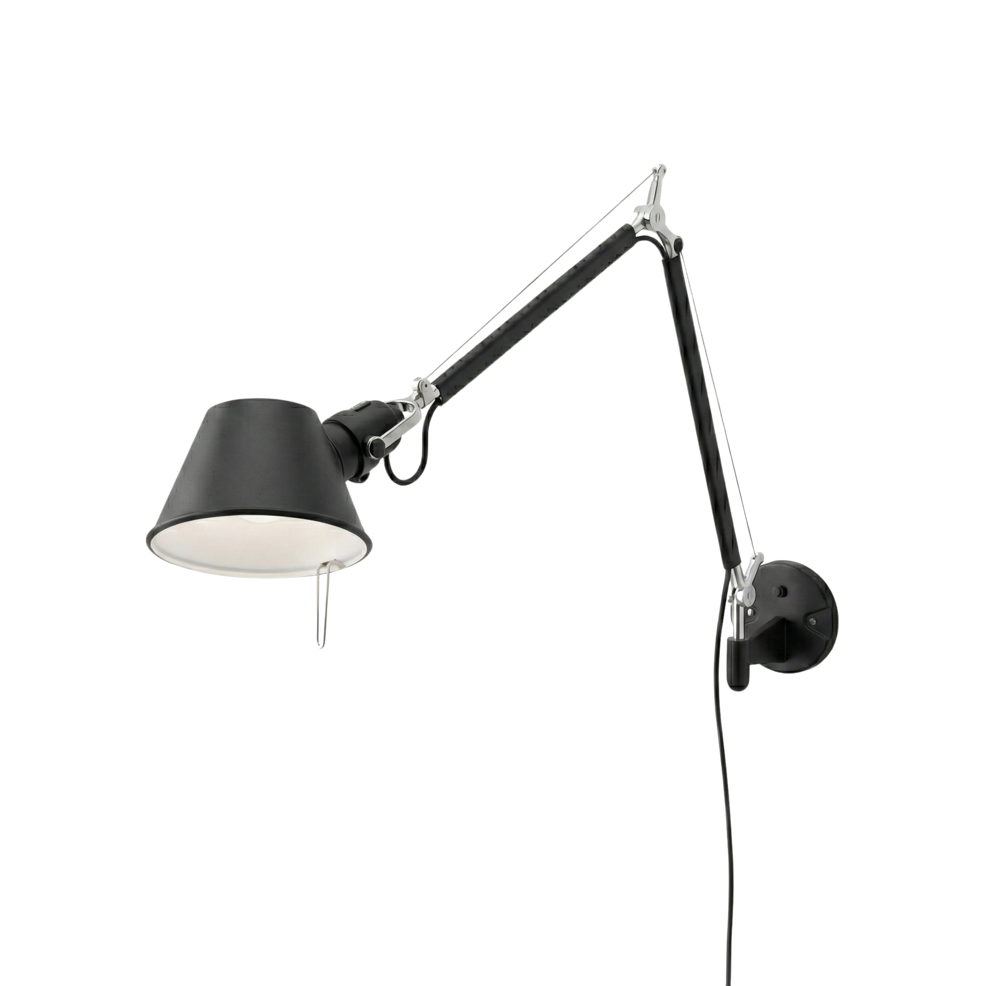 Verstelbare zwarte aluminium wandlamp – Sveltiö