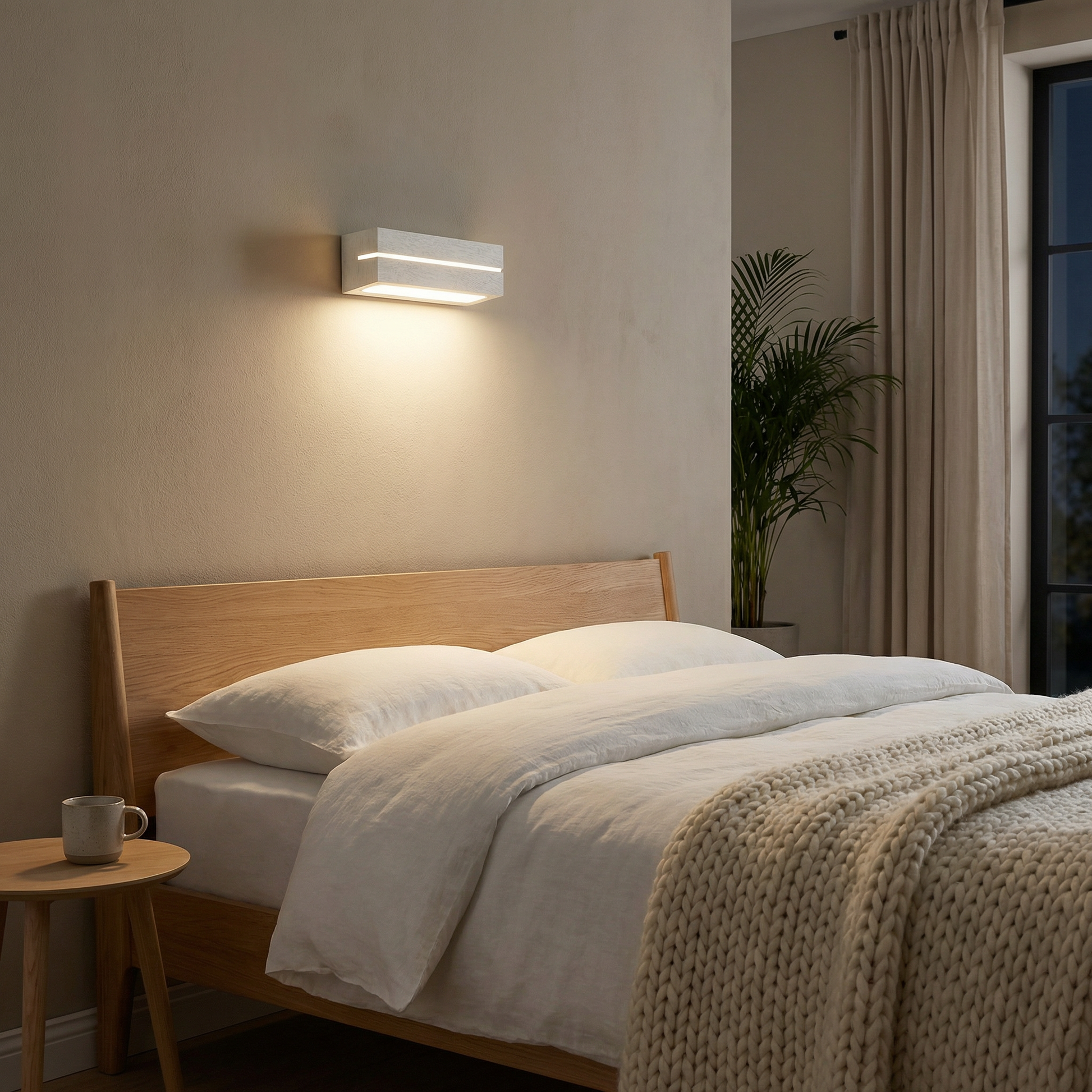 Moderne Witte Keramische Wandlamp – modèle Orélya