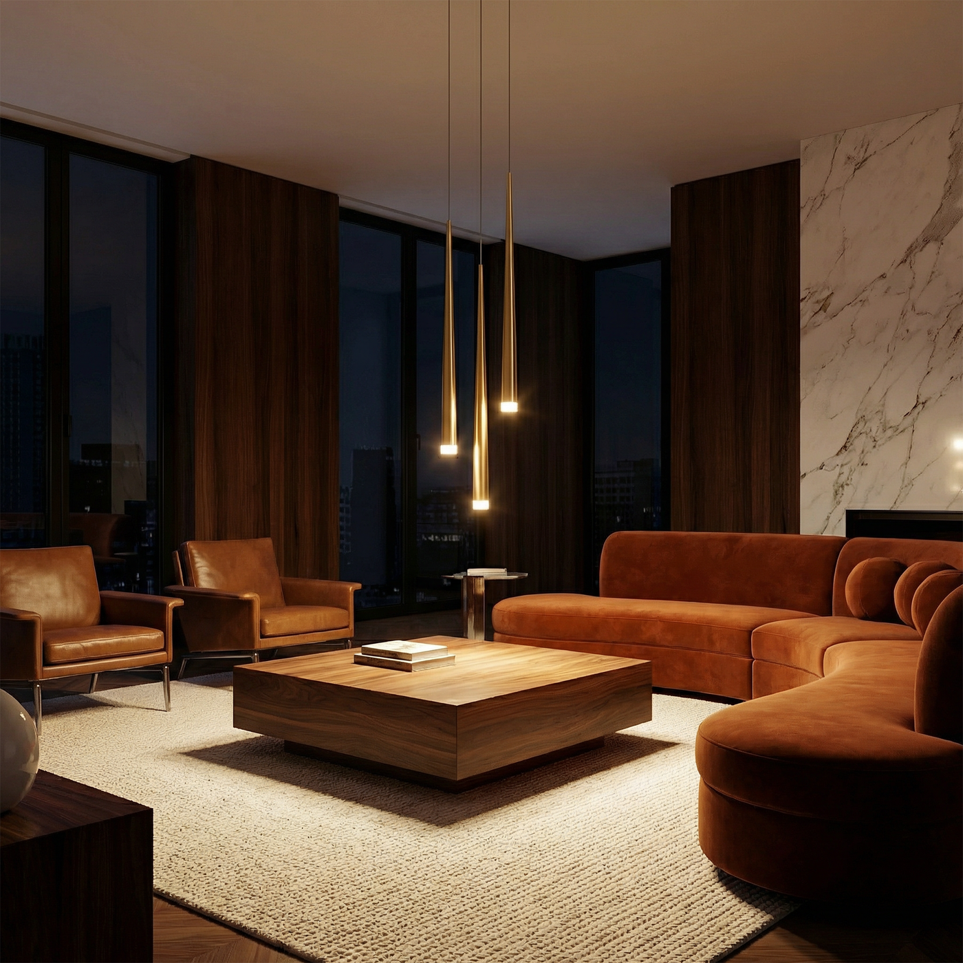 Suspension LED Compact en Nickel Brossé pour Espaces Intérieurs – Flèche Dorée