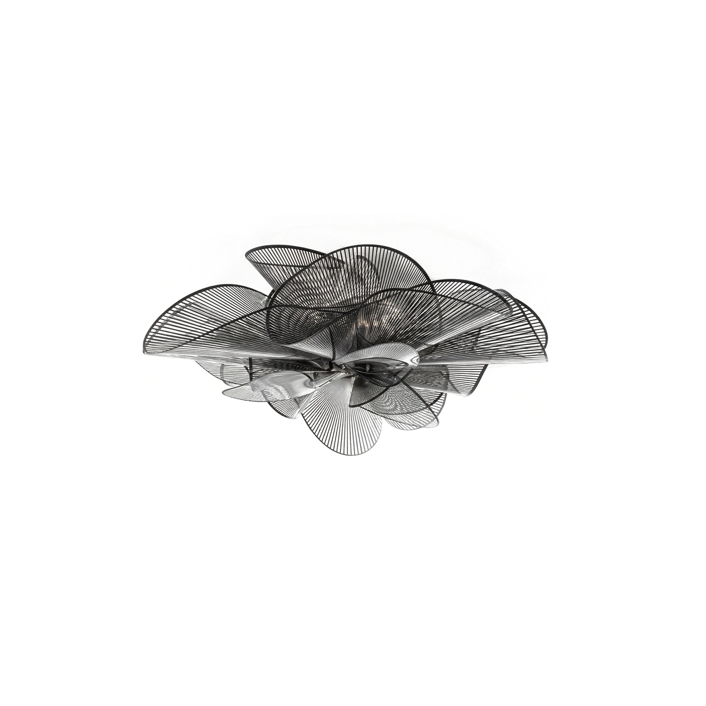 Plafonnier moderne en PVC noir pour chambre à coucher – Noctura