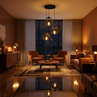 Suspension Intérieur Raffiné & Chaleureux Verre Transparent – Modernato