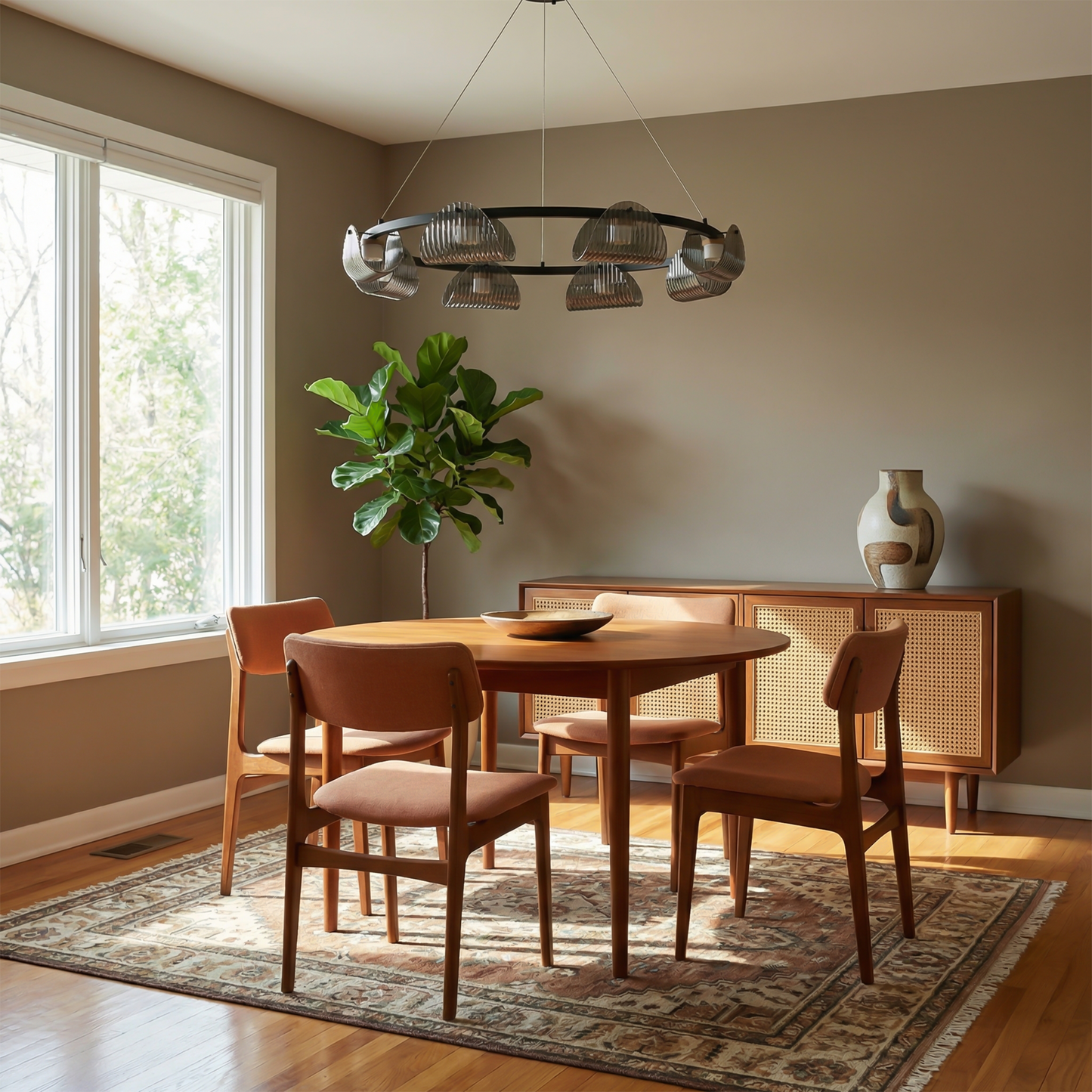 Grijze Rookglas Hanglamp voor Eetkamer – Orvelia