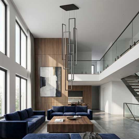 Elegante hanglamp met twee kleuren afwerking en zacht licht – Brézia