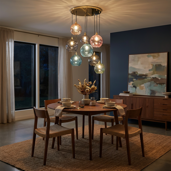 Suspension Verre Colorée Ambiance Joyeuse et Moderne – Célestro