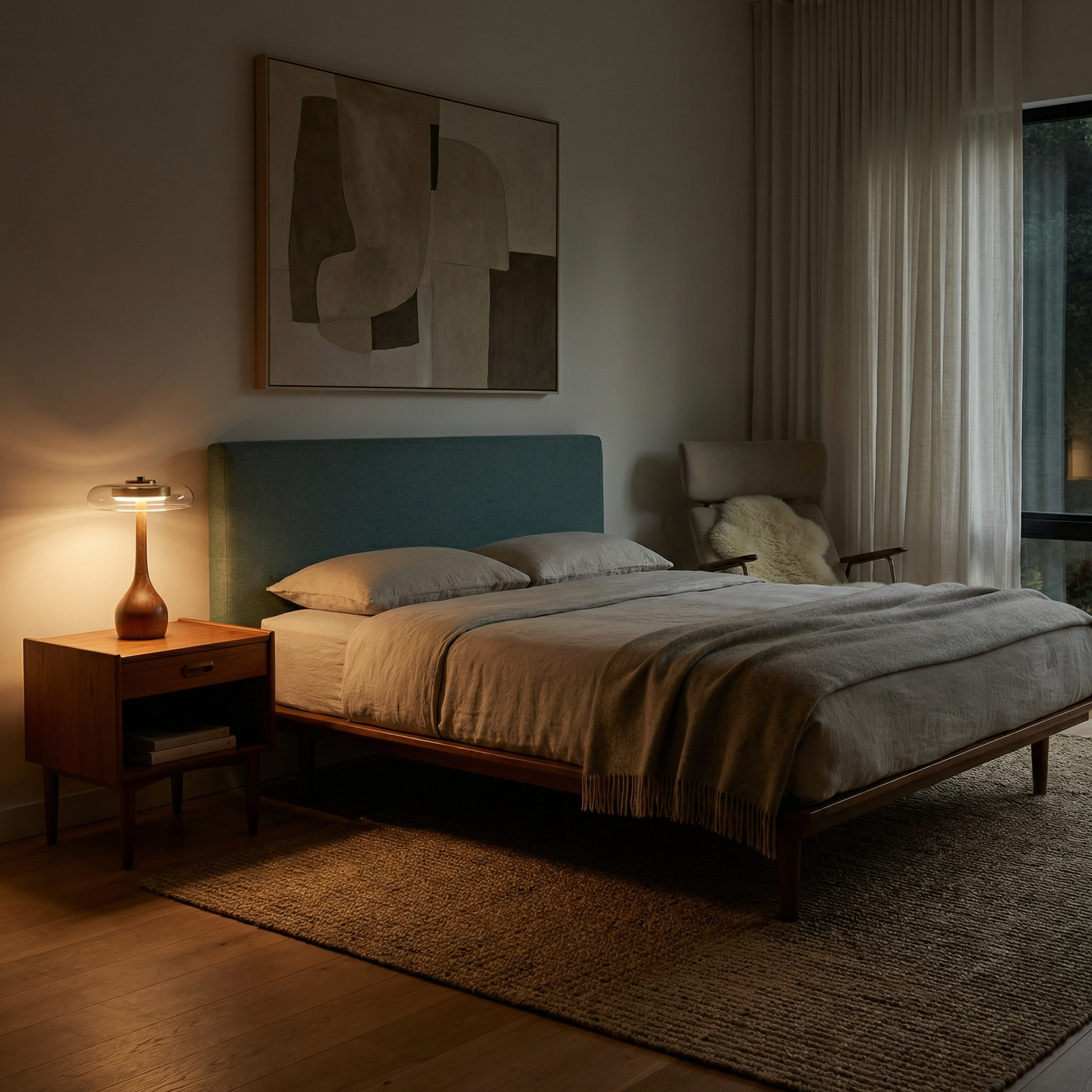 Staanlamp in glas retro Japans design – Zénorex