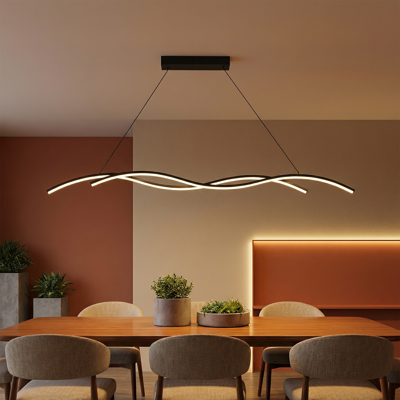 Suspension LED moderne en métal minimaliste – Stévia