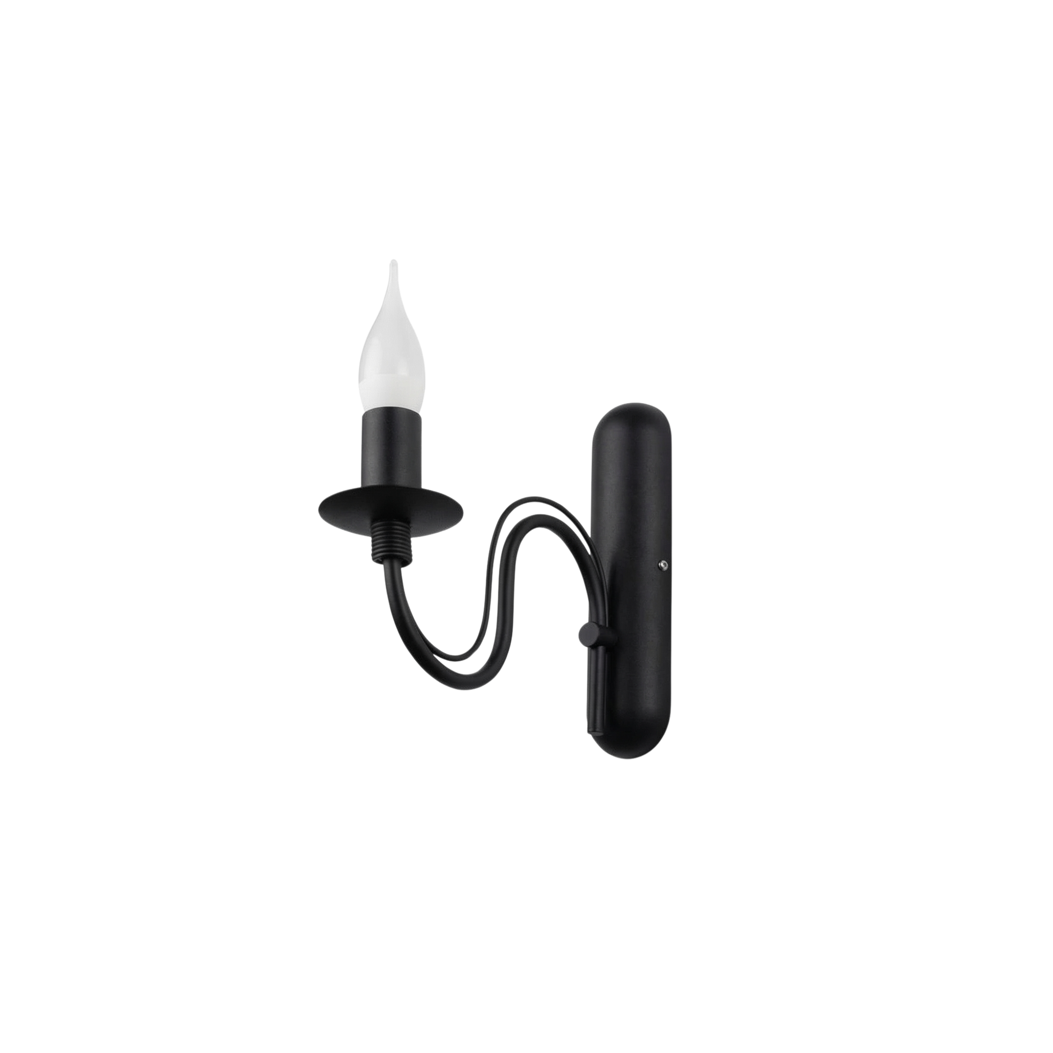 Modern black candlestick wall sconce – Vespera