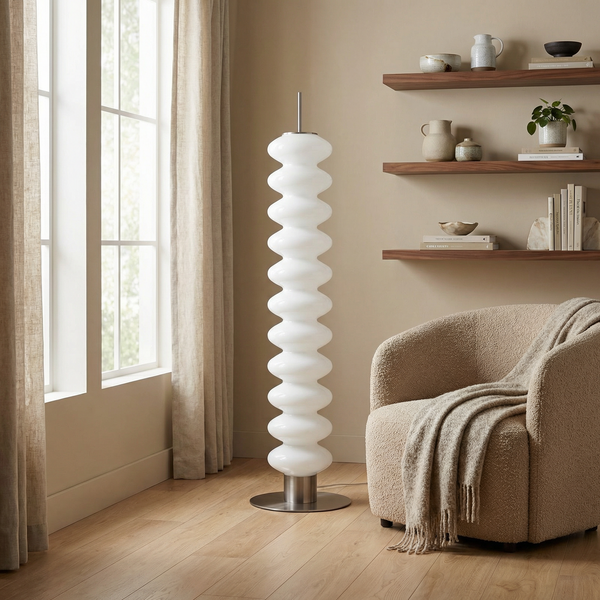 Wave Tower Floor Lamp Ambiance View | Luxarmonie