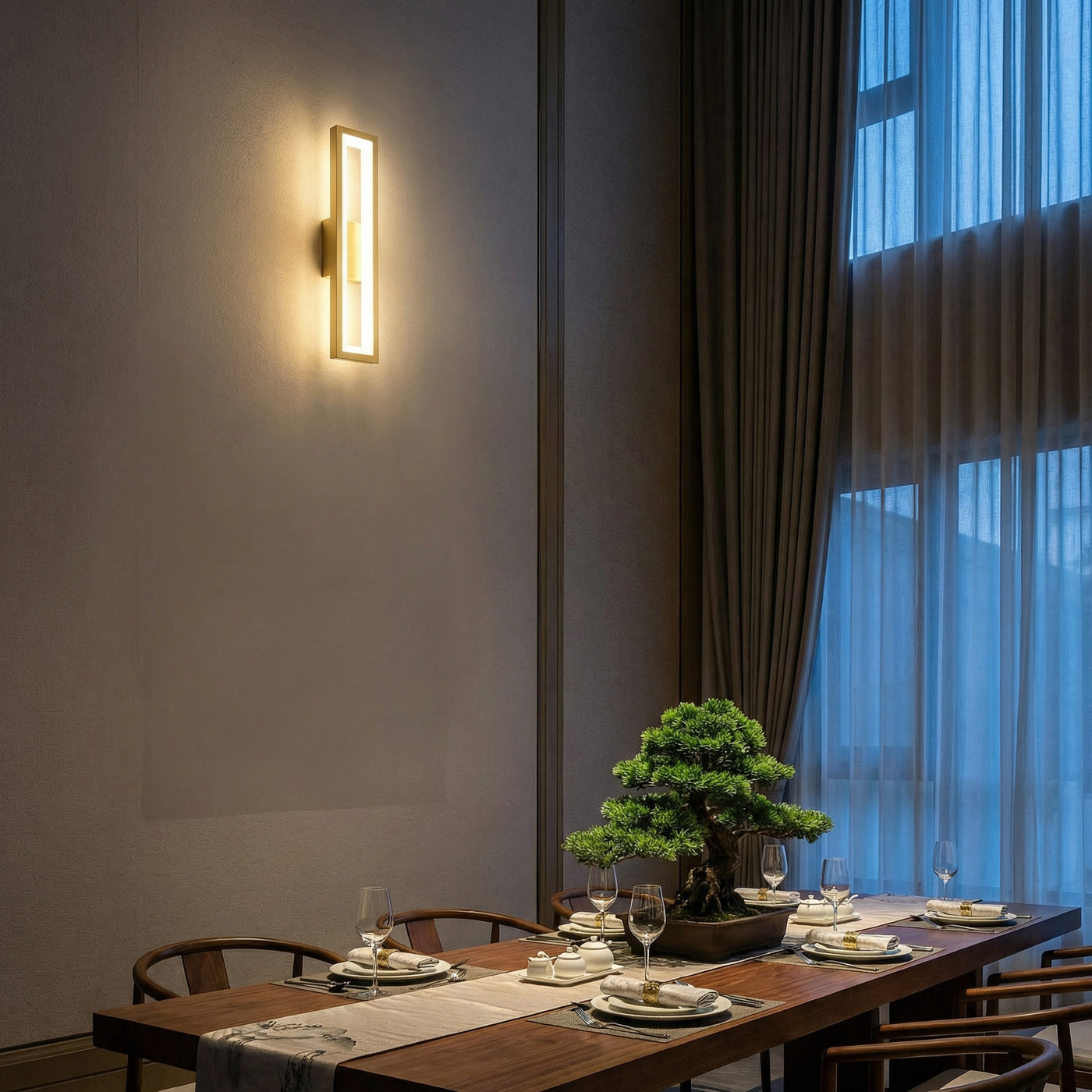 Applique Murale LED Étanche Moderne en Aluminium Doré – Vivarise