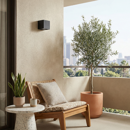 Modern black ceramic wall sconce – Nerion