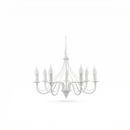 Glamorous white candleholder chandelier 7 bulbs – Asterionis