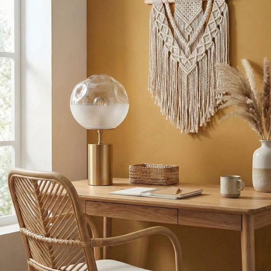 Lampe de Chevet Réglable en Verre et Métal Chic Intemporel – Orys