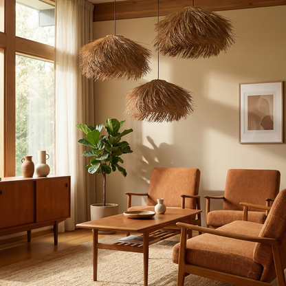 Hanglamp Decoratief Gevlochten Rotan Boeiende Schaduwen – Tropicale