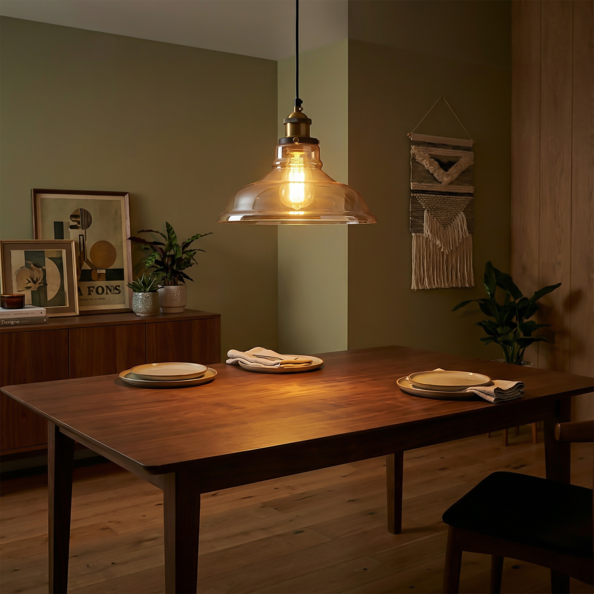 Rookglas Hanglamp voor Woonkamers en Slaapkamers – Ornelica