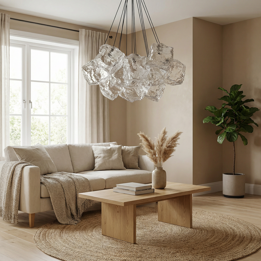 Modern glazen hanglamp voor eetkamer – Célestine