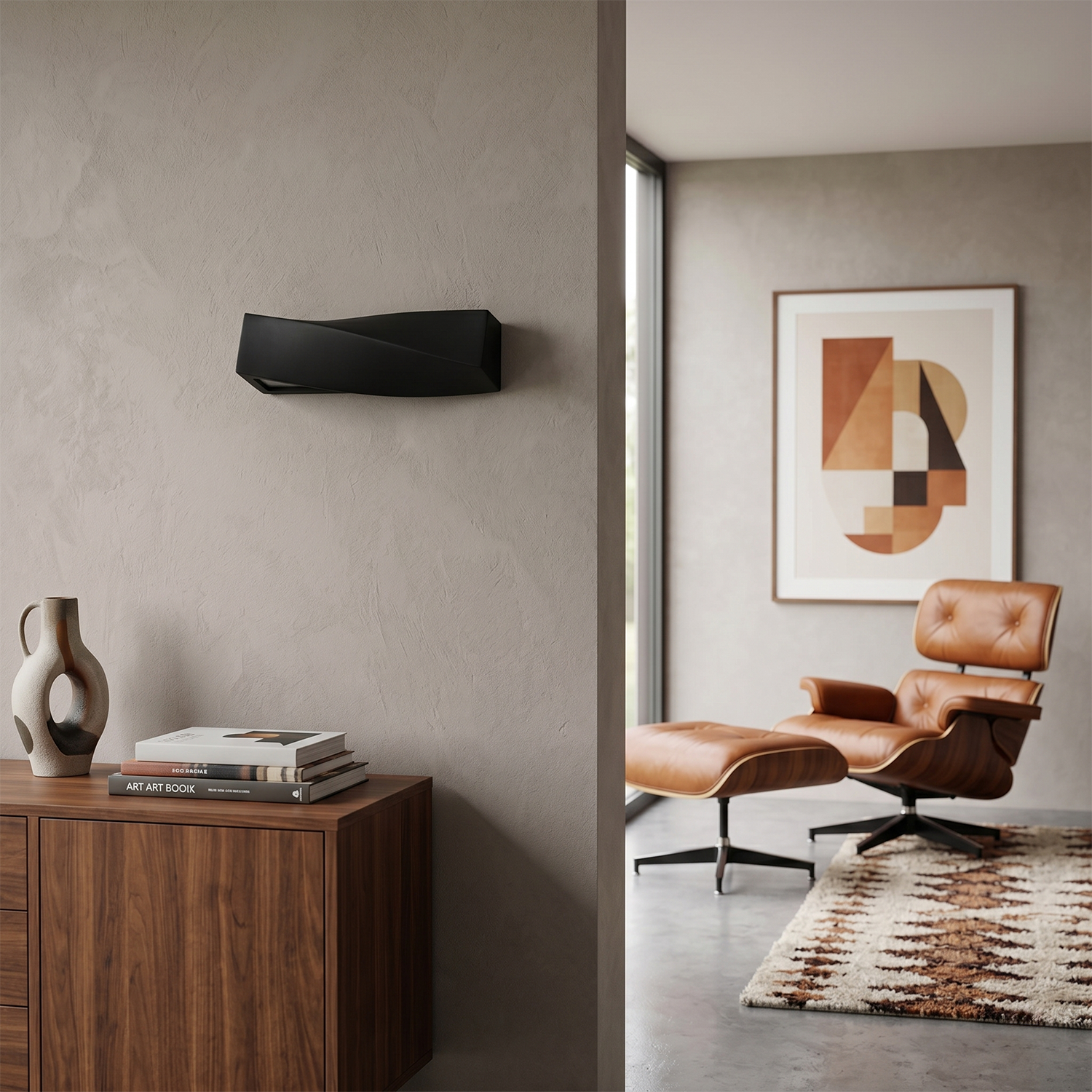 Applique murale céramique noire moderne – modèle Noxaria