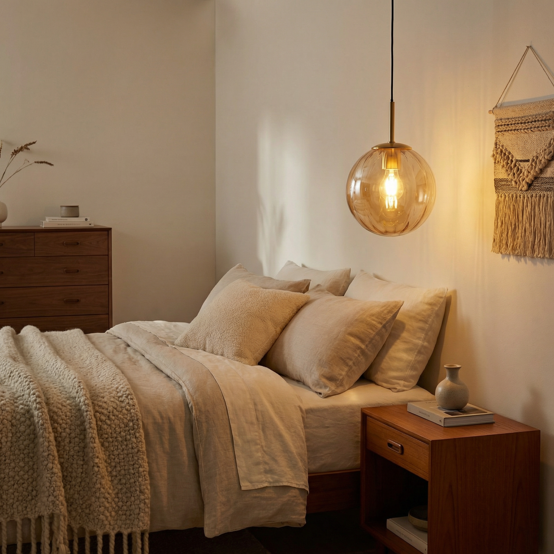 Elegante glazen bollen hanglamp met zacht licht – ColorLine