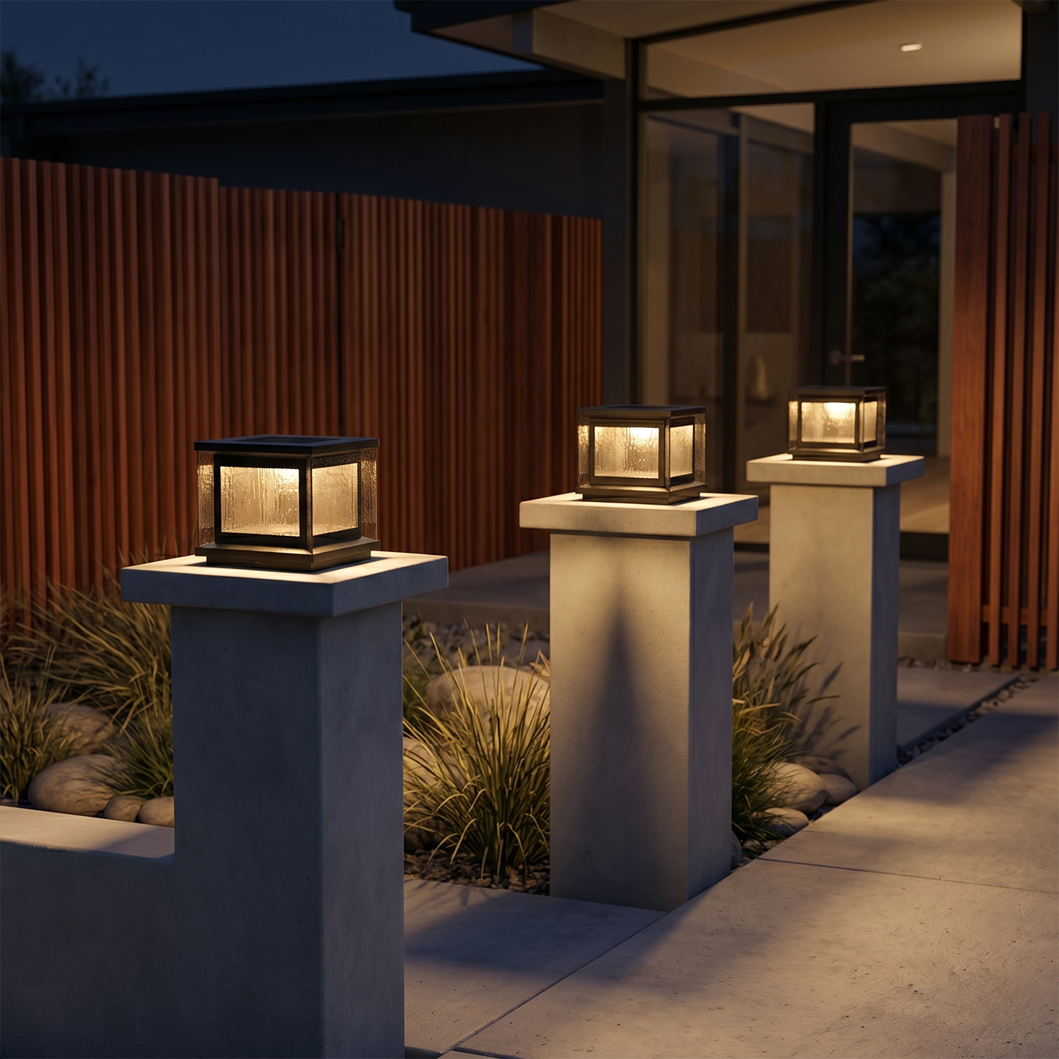 Lampadaire solaire extérieur étanche style néo-chinois – Zolaris