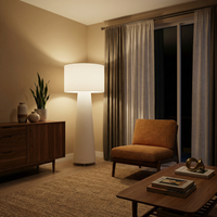 Lampe sur pied en tissu et fer design nordique – Armonello