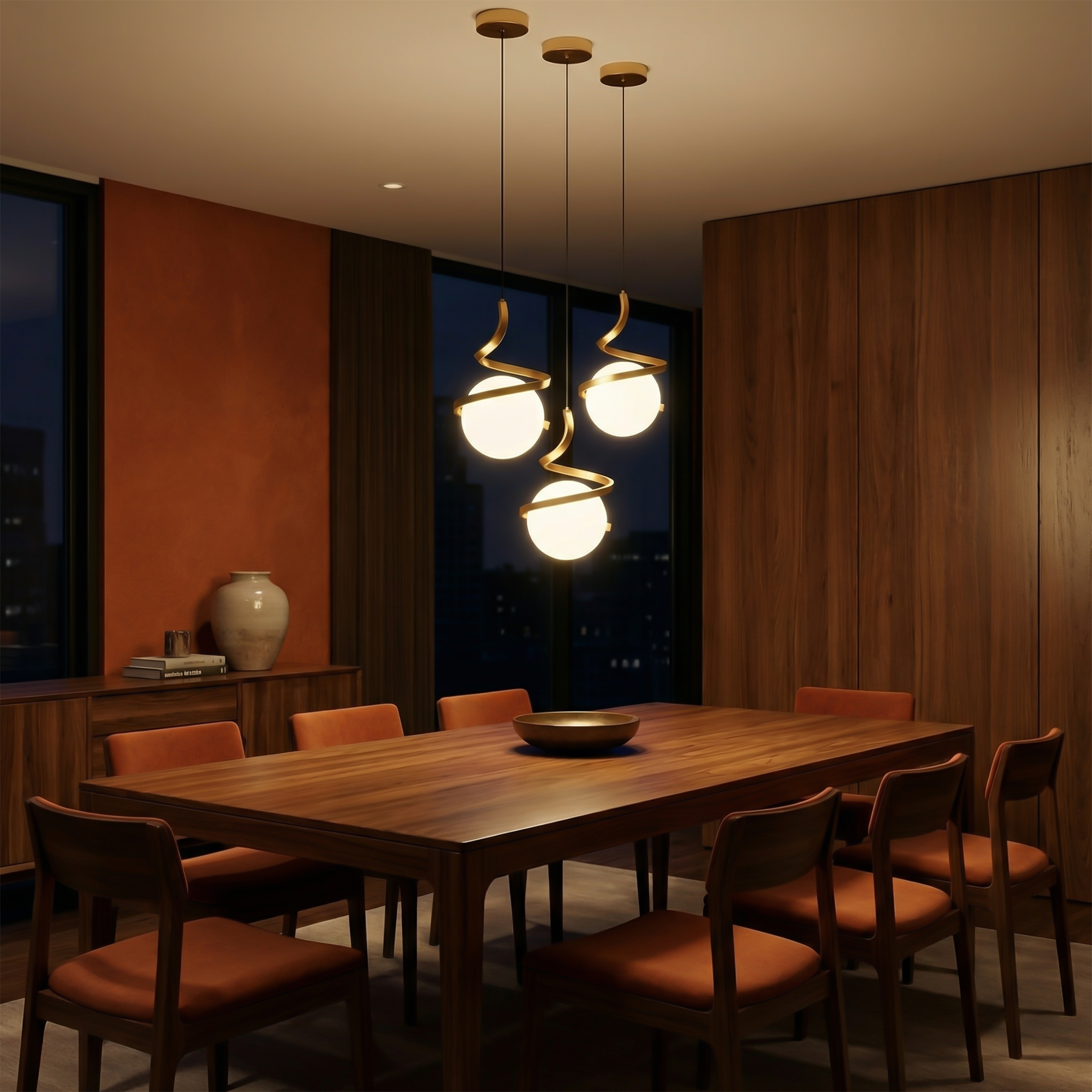 Elegante hanglamp Glas en ijzer design decoratieve sfeer – Orbia
