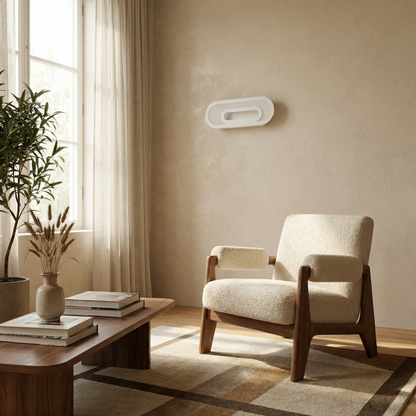 Minimalist white wall sconce for living room – Arvenia